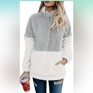 NWT Oversized Fuzzy Fleece Sweatshirts with Pockets
